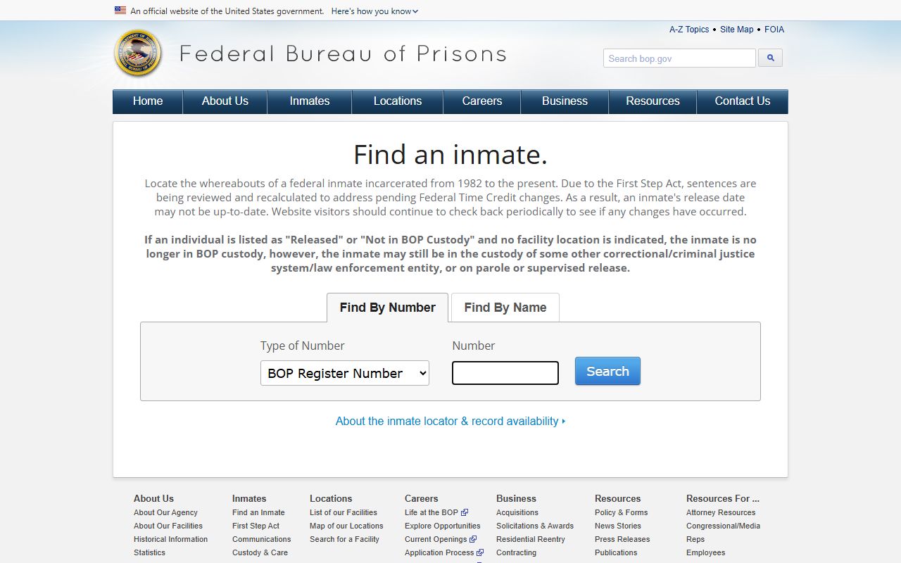 Tulsa County inmate records and the Federal Bureau of Prisons inmate locator