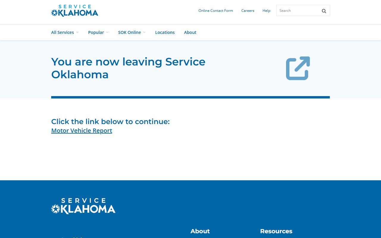 Tulsa County traffic court records and the Service Oklahoma Motor Vehicle Report link page